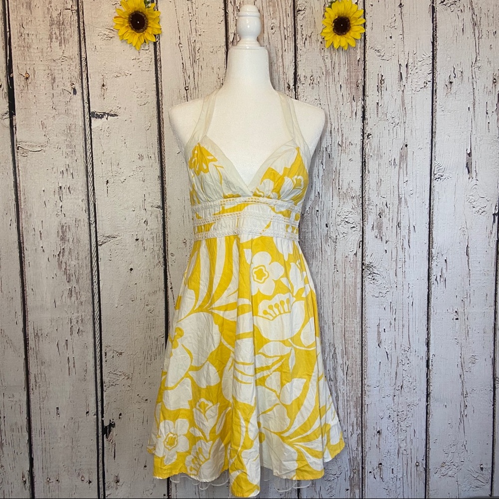CITY TRIANGLES white & yellow summer dress size 9